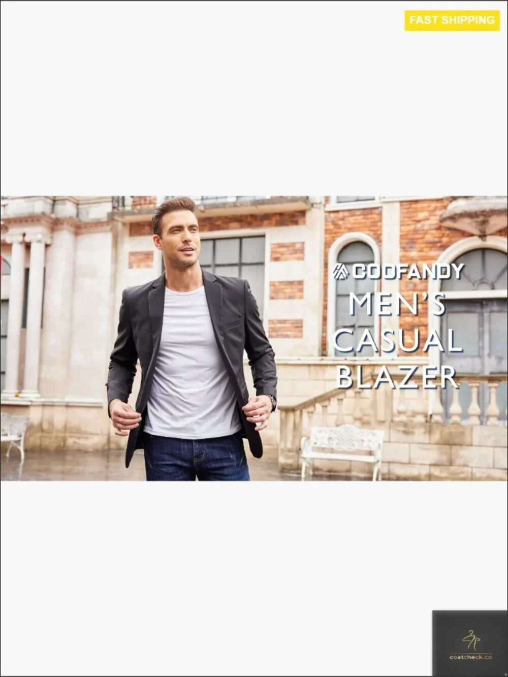 Classic Men's Sport Coat Blazer Regular Fit Lightweight Business Casual